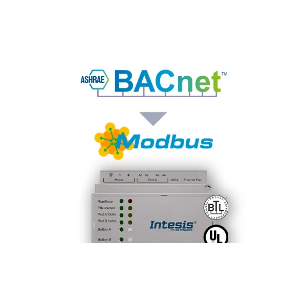 Bramka komunikacyjna BACnet IP & MS/TP Client - Modbus TCP & RTU Server - zdjęcie 01